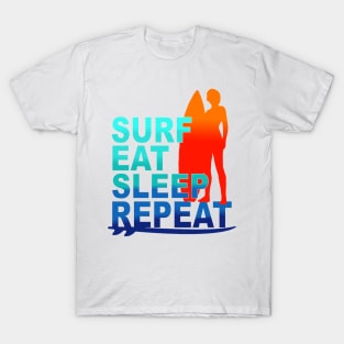 surf eat sleep repeat T-Shirt